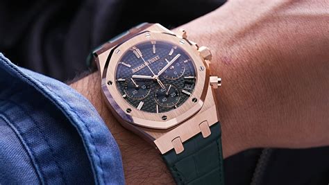 audemars piguet green chronograph|audemars piguet chronograph price.